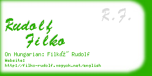 rudolf filko business card